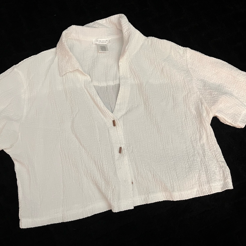 Elegant White Button-Down Shirt for Women